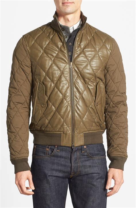 burberry bomber jacket mens size med|Burberry men's quilted bomber jackets.